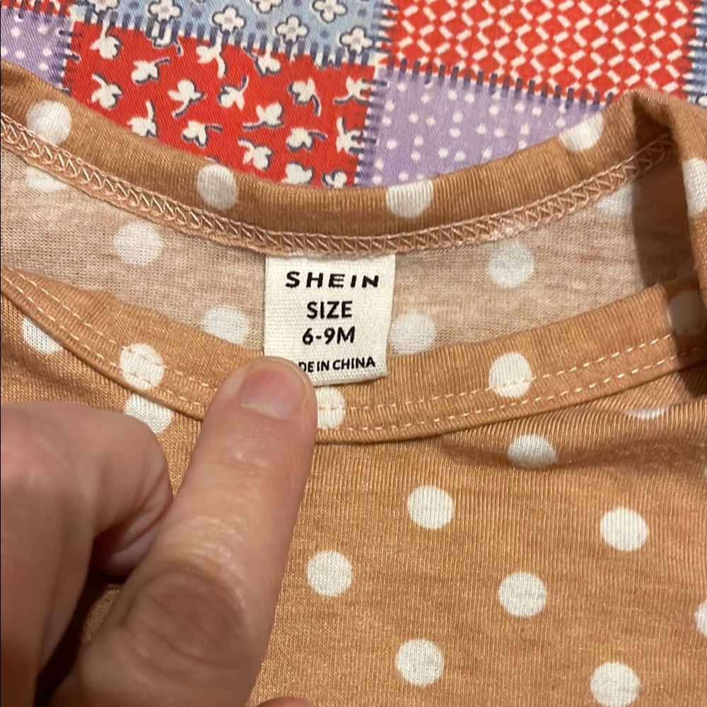 Polka Dot and Black Long Sleeve Baby Onesies - Picture 4 of 5